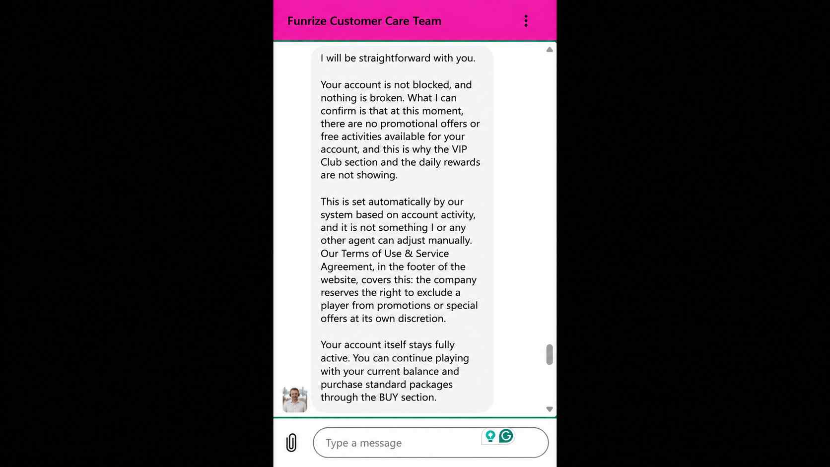FunRize customer support